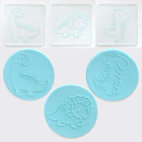 Dinosaur Debosser Stamps - set of 3